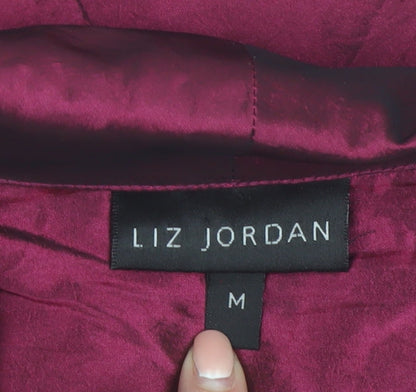 Liz Jordan Women's Red Satin Tailored Blazer Jacket M