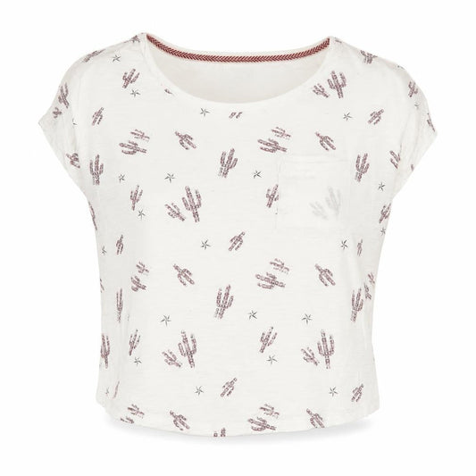 SoulCal Women's White Cotton Cropped T-Shirt Size 6
