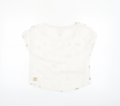 SoulCal & Co Women's White Cotton Cropped T-Shirt Size 6