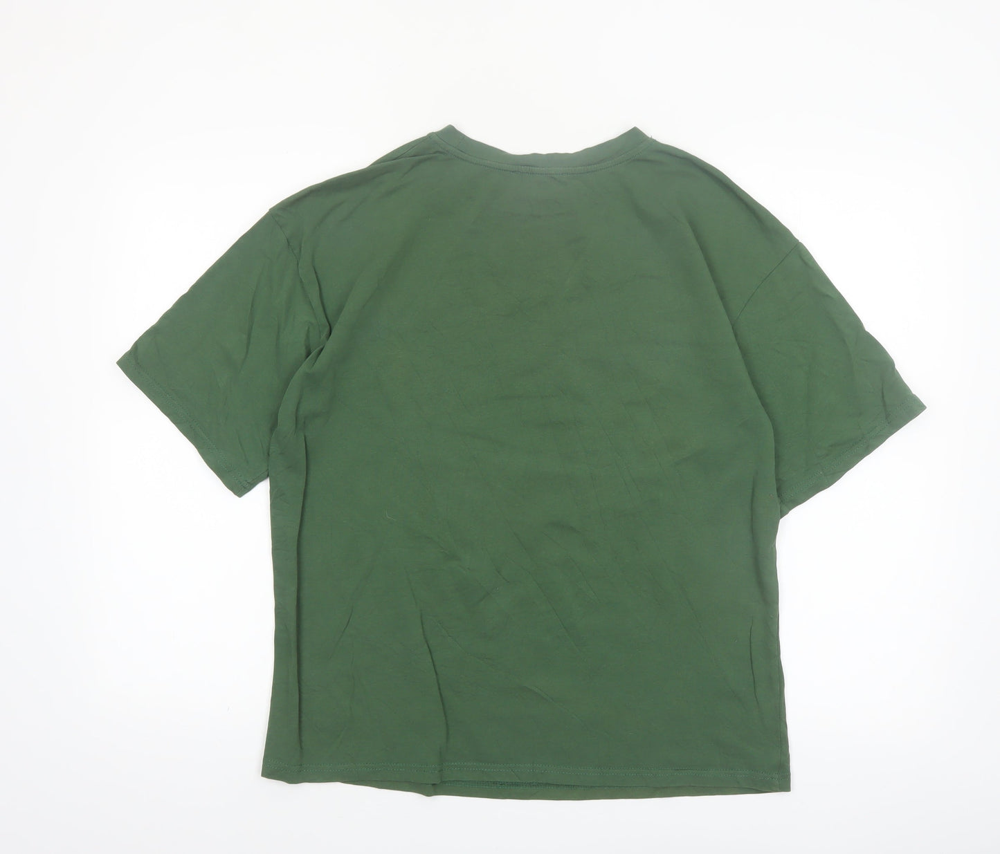 Cider Women's Green Graphic Cotton T-Shirt M Short Sleeve Retro