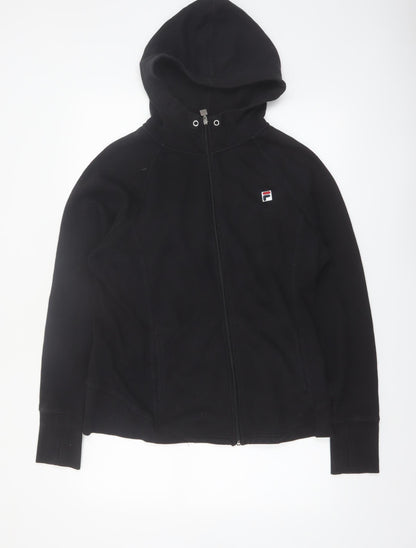 FILA Women's Black XL Full Zip Hoodie Sweatshirt