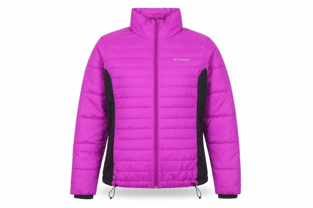 Columbia Womens Purple L Puffer Jacket Insulated Lightweight Outdoor Coat