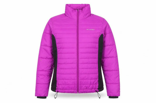 Columbia Womens Purple L Puffer Jacket Insulated Lightweight Outdoor Coat