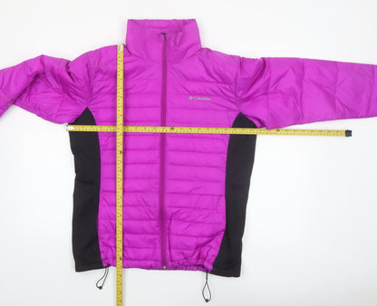 Columbia Womens Purple L Puffer Jacket Insulated Lightweight Outdoor Coat