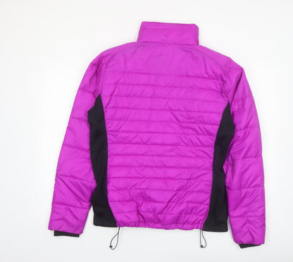 Columbia Womens Purple L Puffer Jacket Insulated Lightweight Outdoor Coat
