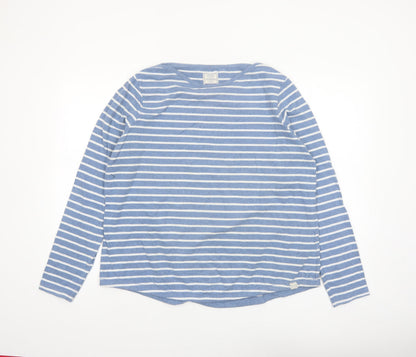 FatFace Women's Blue Striped Long Sleeve Cotton Breton T-Shirt Size 18
