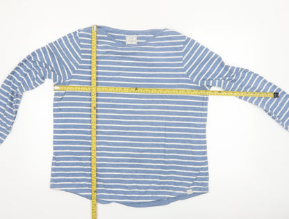 FatFace Women's Blue Striped Long Sleeve Cotton Breton T-Shirt Size 18