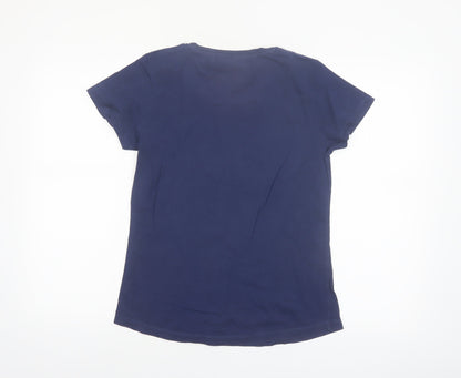 Mountain Warehouse Womens Blue Organic Cotton T-Shirt UK 10