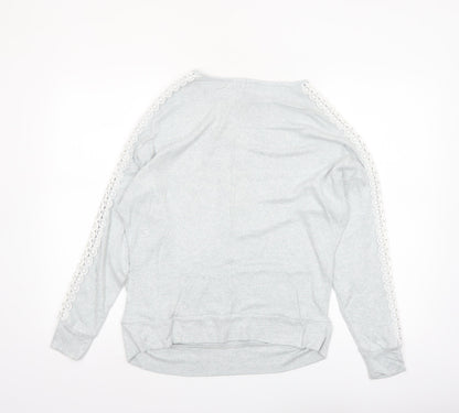 Dorothy Perkins Women’s Grey Maternity Lace Trim Jumper Size 6