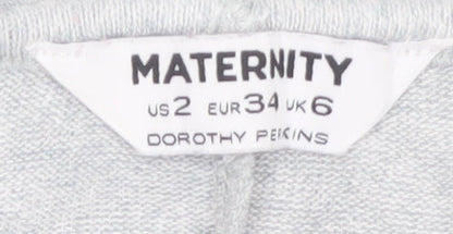 Dorothy Perkins Women’s Grey Maternity Lace Trim Jumper Size 6