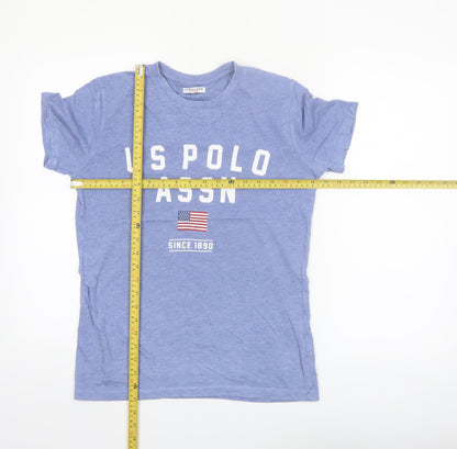 U.S. Polo Assn. Boys Blue Graphic Logo T-Shirt 14-15 Years