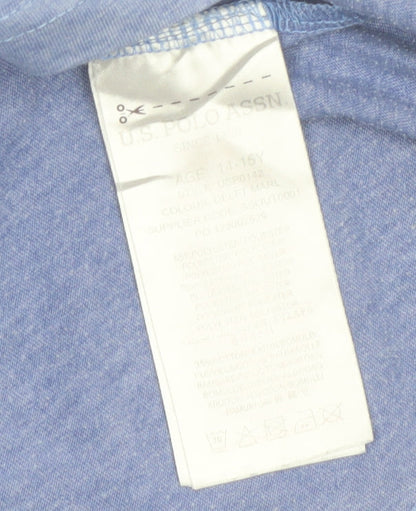 U.S. Polo Assn. Boys Blue Graphic Logo T-Shirt 14-15 Years