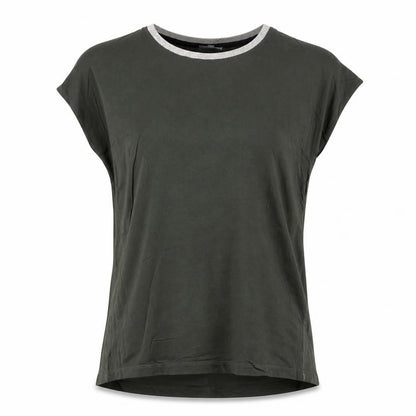 Oliver Bonas Women's Green Size 10 Short Sleeve Basic T-Shirt