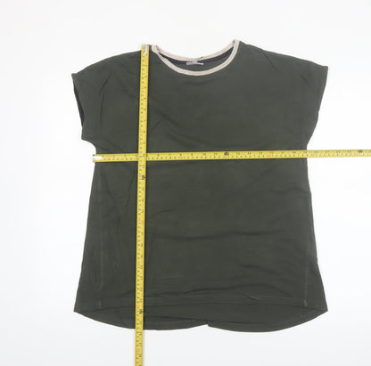 Oliver Bonas Women's Green Size 10 Short Sleeve Basic T-Shirt