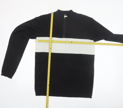 Crane Bike Men's Black Medium Half Zip Cycling Jumper