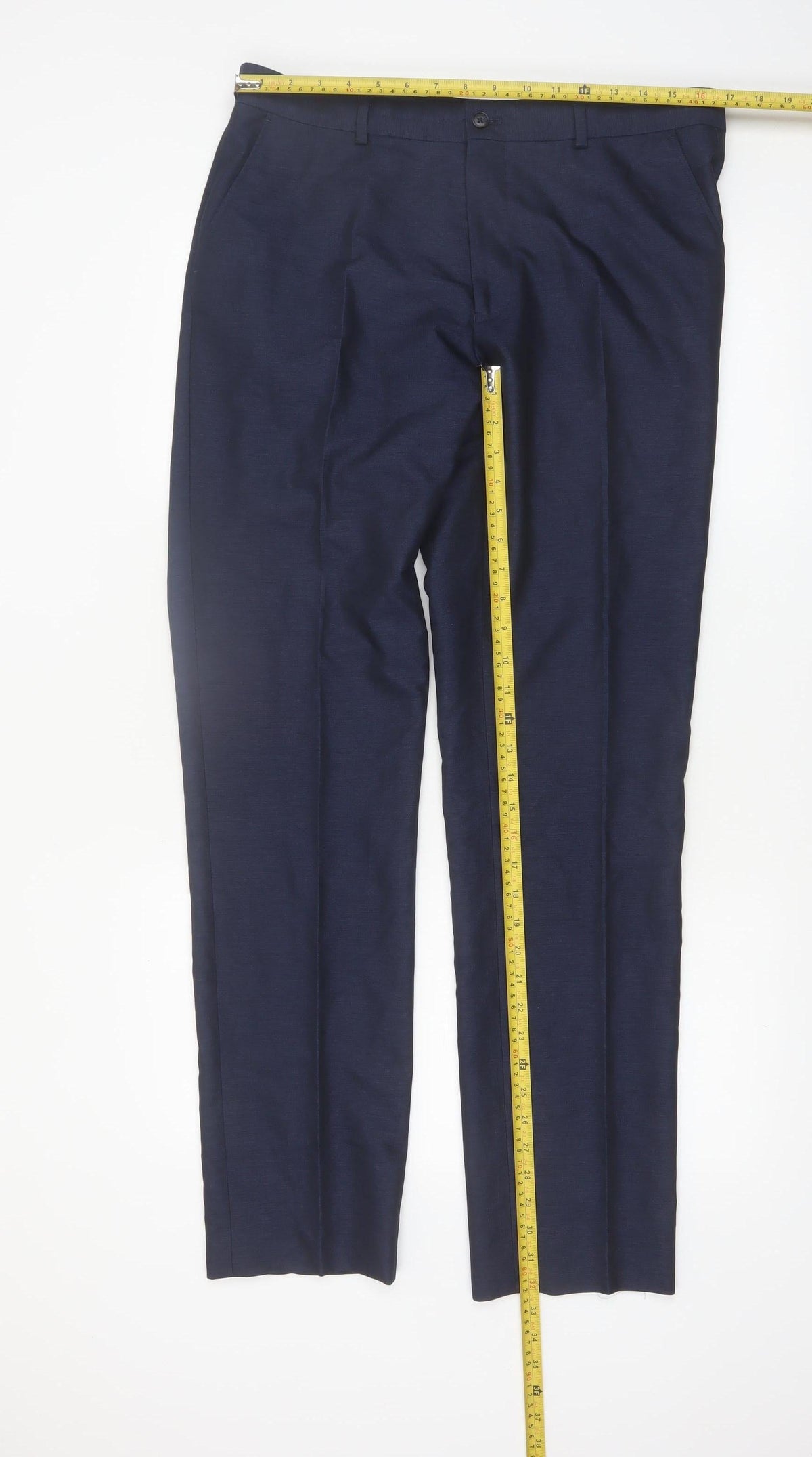 Taylor & Wright Men's Blue 34L Dress Pants Formal Trousers