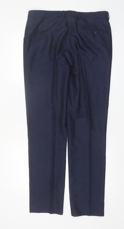 Taylor & Wright Men's Blue 34L Dress Pants Formal Trousers
