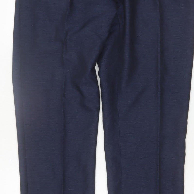 Taylor & Wright Men's Blue 34L Dress Pants Formal Trousers