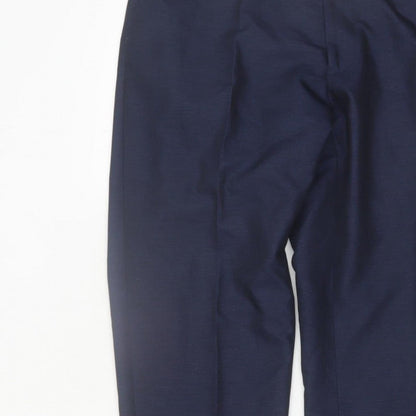 Taylor & Wright Men's Blue 34L Dress Pants Formal Trousers