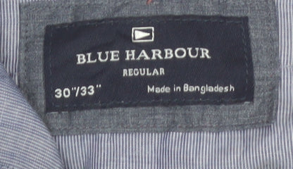 Marks and Spencer Blue Harbour Men's Red Chino Trousers 30x33 Regular Fit