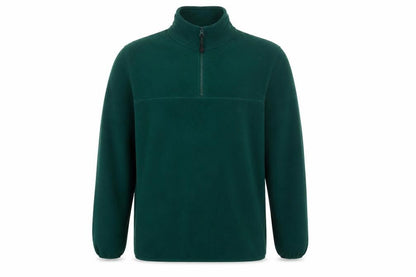 ASOS DESIGN Men's Green Fleece 1/4 Zip Pullover Sweatshirt L