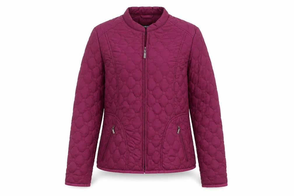Olsen Women's Purple Quilted Polyester Jacket Size 12