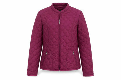 Olsen Women's Purple Quilted Polyester Jacket Size 12