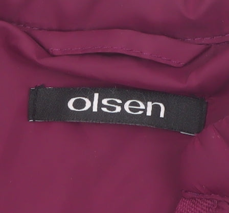Olsen Women's Purple Quilted Polyester Jacket Size 12