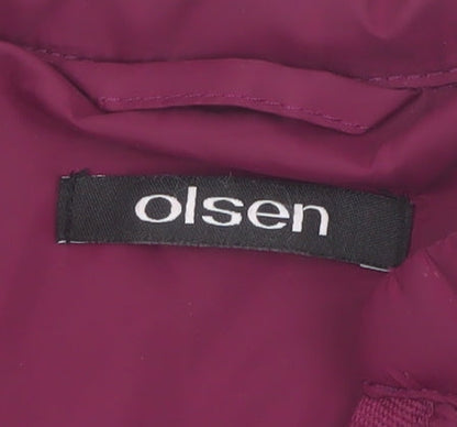 Olsen Women's Purple Quilted Polyester Jacket Size 12