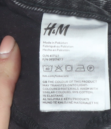 H&M Men's Grey Regular Tapered Denim Jeans 30W 32L
