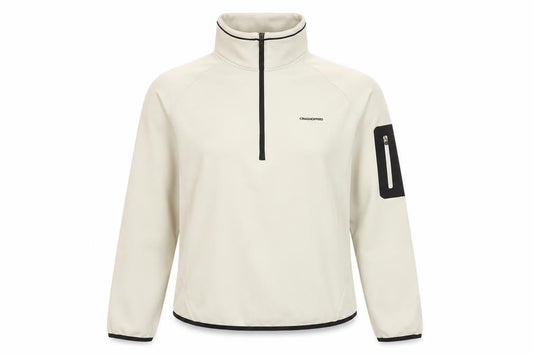 Craghoppers Women's Beige 1/2 Zip Pullover Softshell UK 12