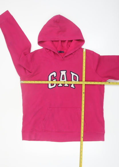 GAP Womens Pink Pullover Hoodie XL Logo Casual Sweatshirt