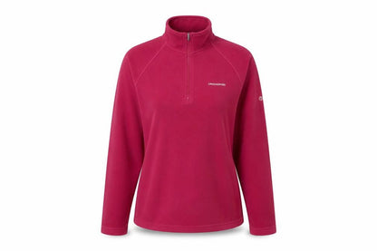 Craghoppers Women's Red Fleece 1/2 Zip Pullover Sweatshirt UK 12