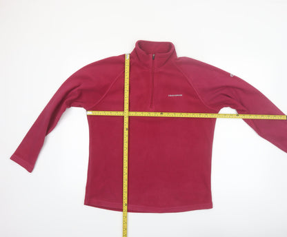 Craghoppers Women's Red Fleece 1/2 Zip Pullover Sweatshirt UK 12