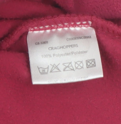 Craghoppers Women's Red Fleece 1/2 Zip Pullover Sweatshirt UK 12