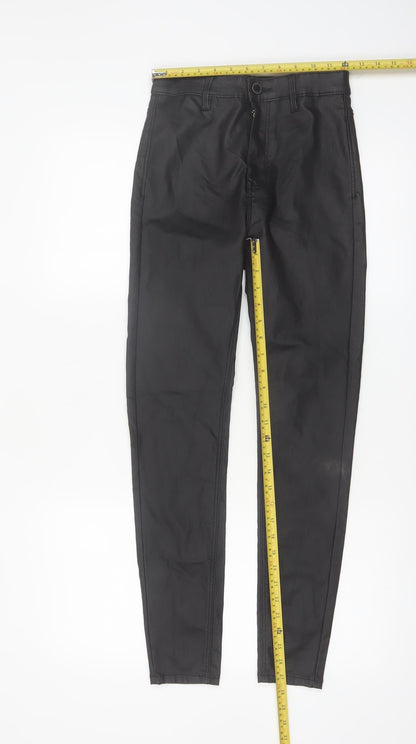 Stradivarius Women Black Slim Fit Skinny Trousers UK 8