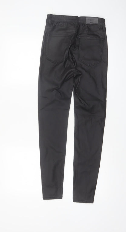 Stradivarius Women Black Slim Fit Skinny Trousers UK 8