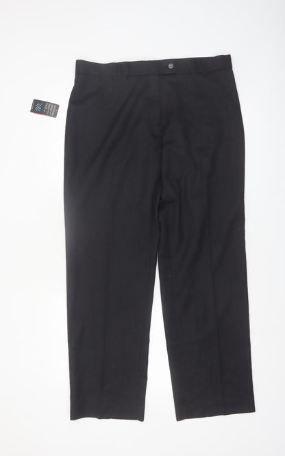 Brook Taverner Womens Black Wool Blend Dress Pants Size 16R