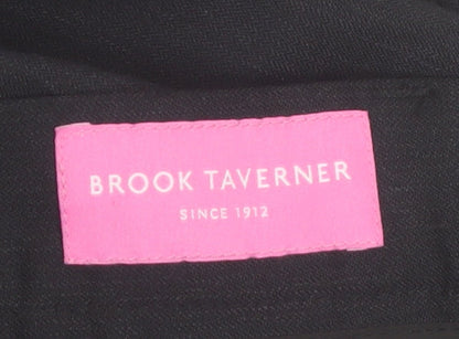 Brook Taverner Womens Black Wool Blend Dress Pants Size 16R