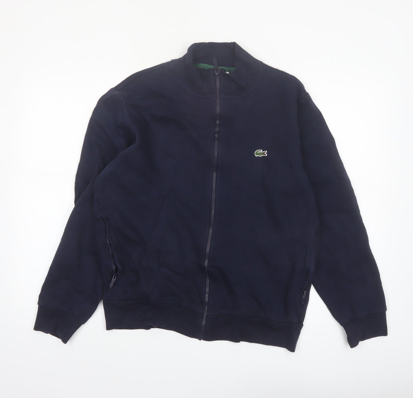 Lacoste Men Blue Regular Fit Full Zip Cotton Jacket L