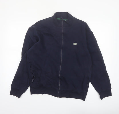 Lacoste Men Blue Regular Fit Full Zip Cotton Jacket L