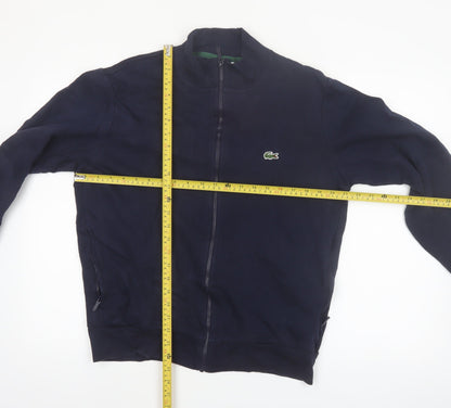 Lacoste Men Blue Regular Fit Full Zip Cotton Jacket L