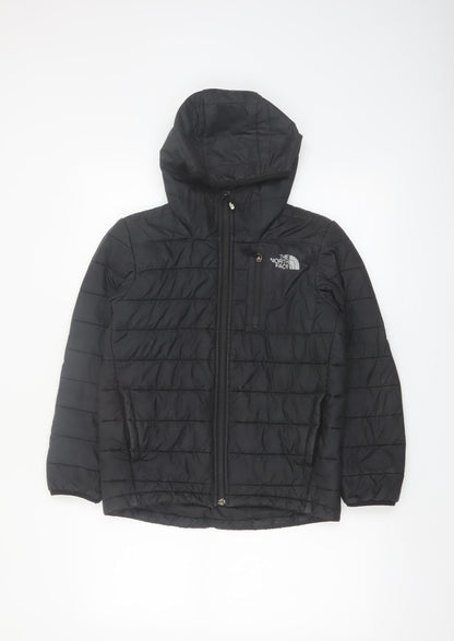 The North Face Boys Black Hooded Puffer Jacket Size 12-13 Years