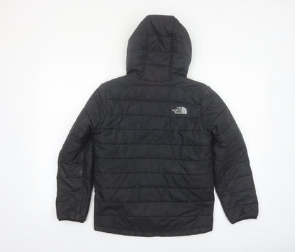 The North Face Boys Black Hooded Puffer Jacket Size 12-13 Years