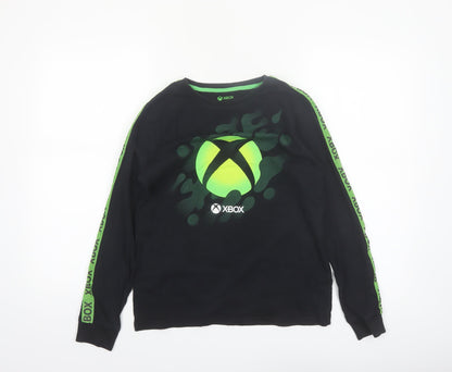 Next Boys Black Xbox Long Sleeve Cotton T-Shirt 12 Years