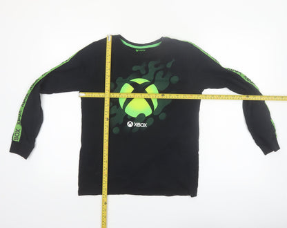 Next Boys Black Xbox Long Sleeve Cotton T-Shirt 12 Years