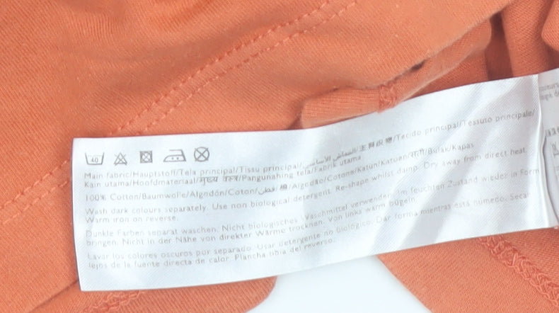 Jack Wills Mens Orange XS Slim Fit Cotton Crew Neck T-Shirt
