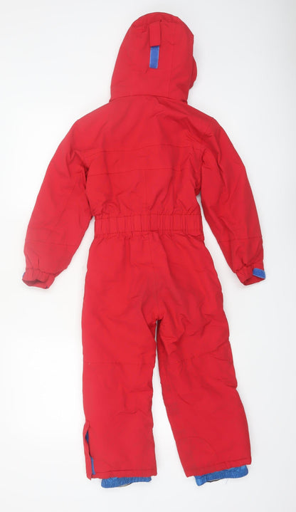 Mountain Warehouse Boys Red Waterproof Insulated Snowsuit 5-6 Years Hooded Winter Ski Suit