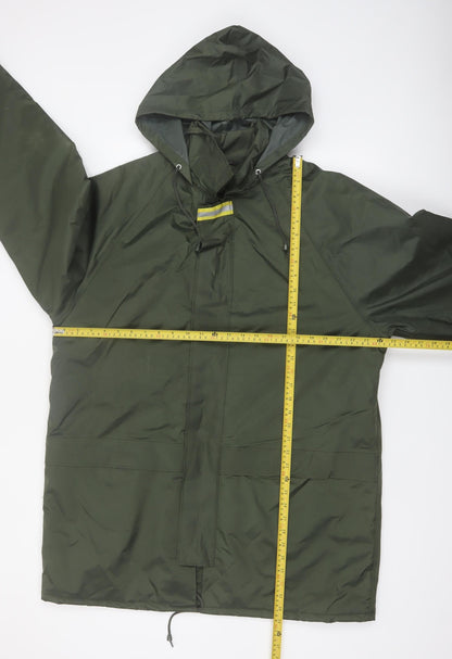 Marks and Spencer Men's Green L Hooded Waterproof Rain Coat Jacket