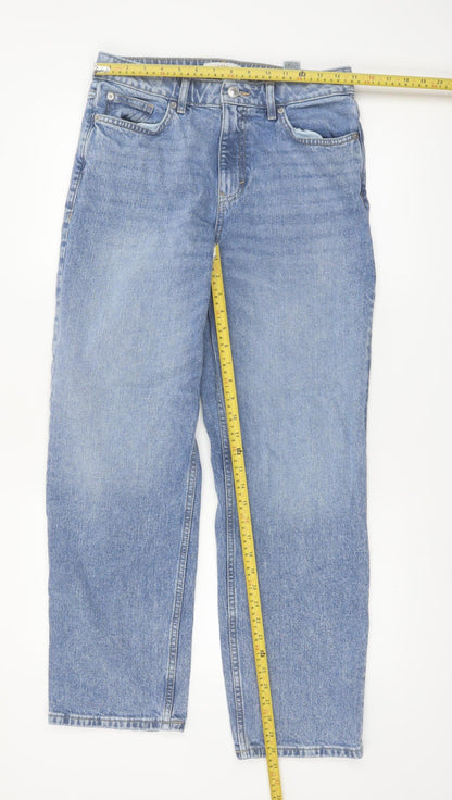 Marks and Spencer Women Blue Straight Leg Jeans Size 12 Regular